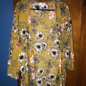 Floral Short Sleeve Cardigan